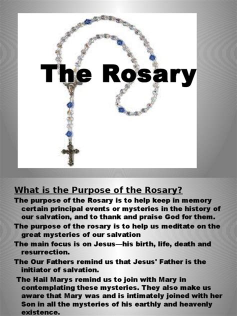 Rosary Powerpoint Presentation Rosary Grace In Christianity