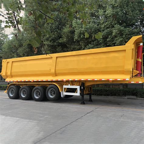 4 Axle 60t Cimc Semi Dump Tipper Tractor Trailer Price For Sale