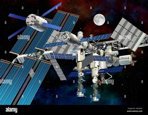 International Space Station Iss After Completion Artwork At Upper