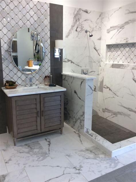 Rojo alicante marble floor and wall tile on a variety of surfaces, including floors, walls and countertops. Marble baths | Daltile, White marble bathrooms, Bathroom decor