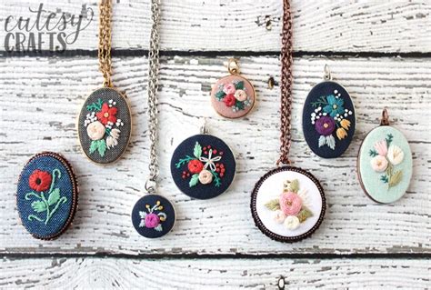Free Hand Embroidery Necklace Patterns Cutesy Crafts