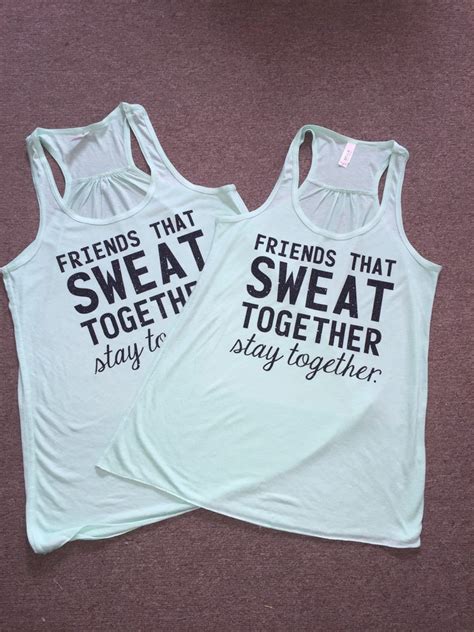 Two Friends That Sweat Together Stay Together Flowy Racerback Etsy