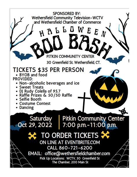 Oct 29 Halloween Boo Bash Wethersfield Ct Patch