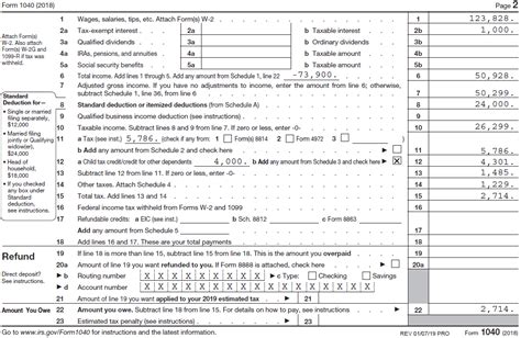Completing Form 1040 With A Us Expat 1040 Example