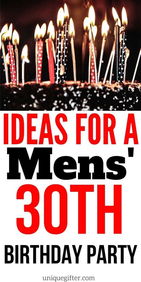 Not sure what gift to buy? Ideas for a Mens' 30th Birthday Party | Unique Gifter