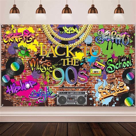 90s Backdrop For Photoshoot Hip Hop Graffiti Banner Brick
