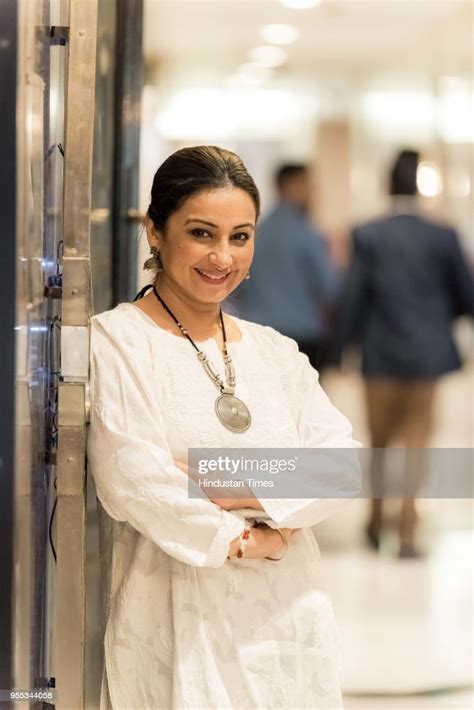 Bollywood Actor Divya Dutta Poses During An Exclusive Interview With