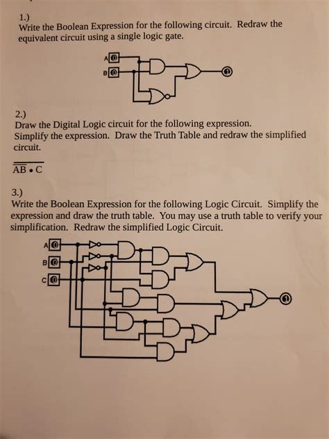 boolean expression logic circuit diagram