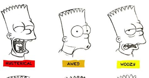 The Simpsons Bart Simpson Facial Expressions Character Design