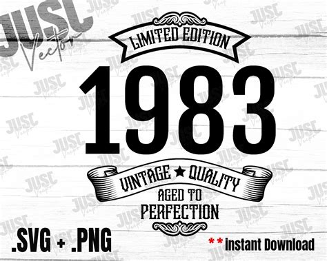 vintage 1983 limited edition aged to perfection retro label etsy