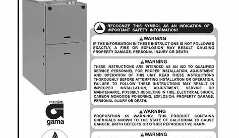 fujitsu gas furnace installation manual