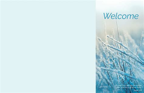 Welcome Season Winter Bulletin Church Bulletins Outreach Marketing