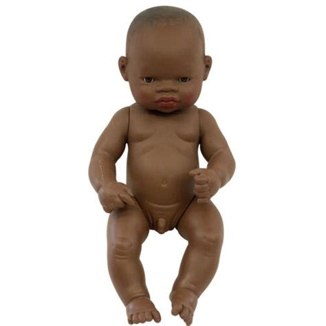 Miniland Educational Ethnic Baby Doll African Boy 32cm Lemony Gem
