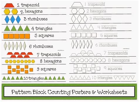 Classroom Freebies Counting With Pattern Blocks