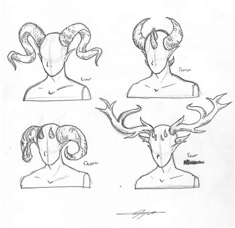 Demon Horns 2 By Oreosilhouette On Deviantart Concept Art Drawing
