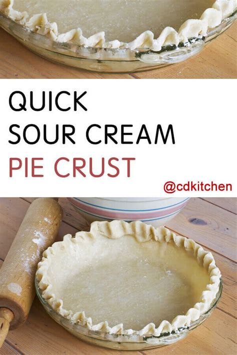 How to make tender, flaky pie crust. Quick Sour Cream Pie Crust - This pie dough has a nice ...