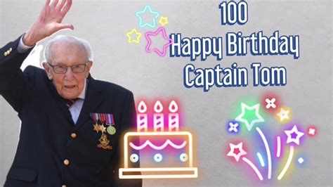 Happy 100th Birthday Captain Tom 💯🎂🎁🥳👩‍🎨 1000 Cartwheels For Nhs