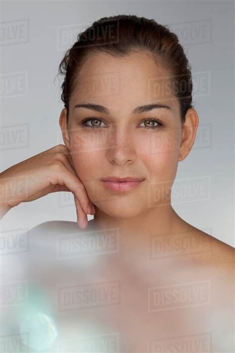 Close Up Of Woman S Smiling Face Stock Photo Dissolve