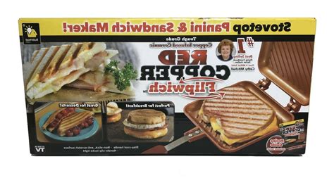 Red Copper Flipwich Non Stick Grilled Sandwich And Panini