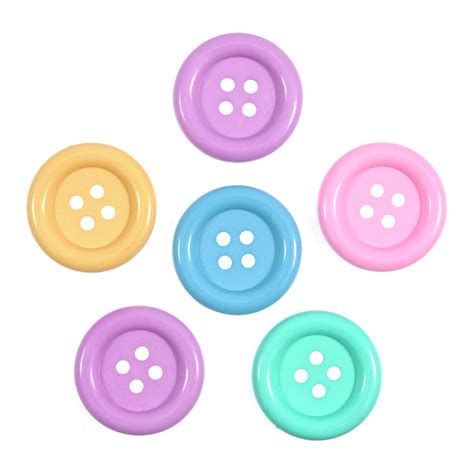 Pastel Large Craft Buttons B6404m05