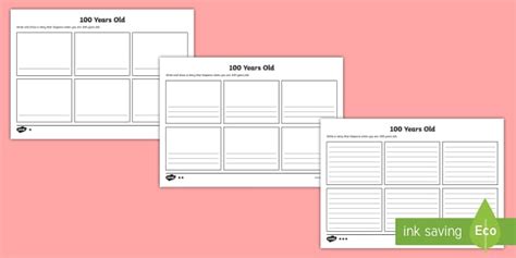 100 Days Of School Story Differentiated Writing Template