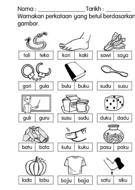 Meaning that, if you can speak this language, your life will be much easier to connect with the local people. Suku Kata Latihan Bahasa Melayu Tadika 6 Tahun