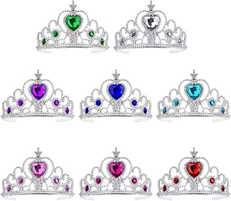 Shuny 8 Piezas Corona De Princesa Niños Princesa Tiara Chicas Tiara