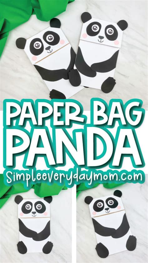 Panda Paper Bag Puppet Craft With Free Template