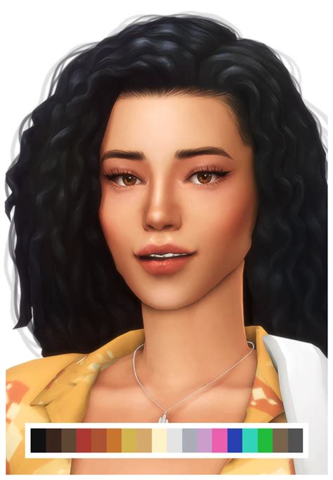 The Sims 4 Long Wavy Hair Maxis Match Philbap