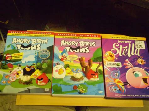 3 Angry Birds Season Dvd Lot Complete Seasons 1 And 2 Stella W