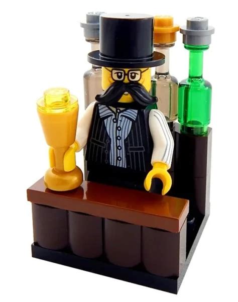 New Lego Saloon Barkeep Minifig Lot Wild West Bartender Minifigure