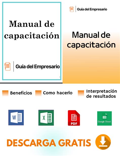 Manual De Capacitación Plantillas Excel Word Pdf【 2024