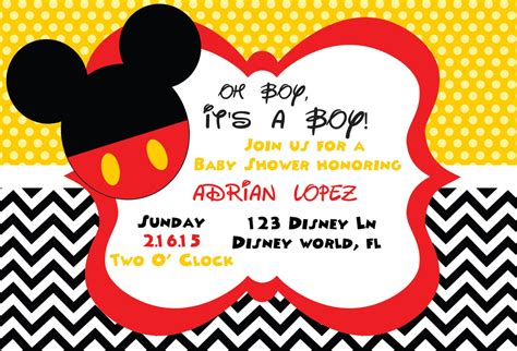 Mickey Mouse Disney Baby Shower Or Party By Ericaniwadesign