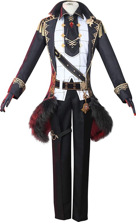 amazoncom genshin impact diluc adult cosplay costume deluxe suits