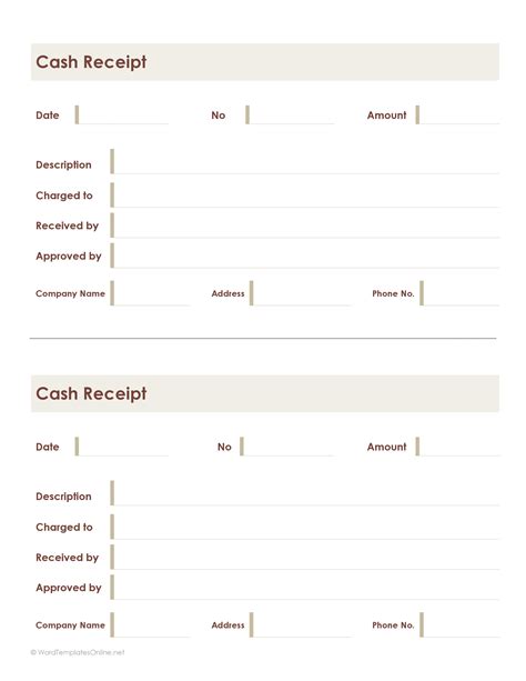 21 Free Cash Receipt Templates Word Excel And Pdf