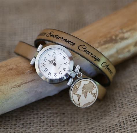 Gift Women Watch Personalized Leather Wrap Watch Engraved Etsy