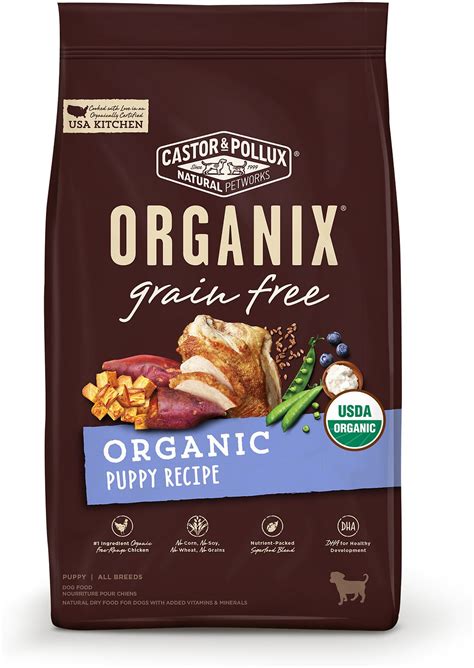 They have been on wellness original grain free for many years, but because of the recent scare on grain free food, i decided to change. Castor & Pollux Organix Grain-Free Organic Puppy Recipe ...