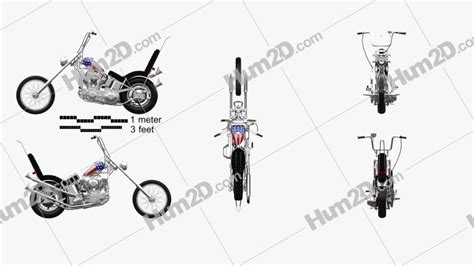 Harley Davidson Easy Rider Captain America 1969 Blueprint In Png Download Veículos Clip Art Images