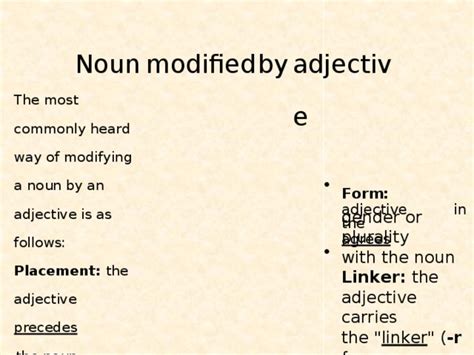 Noun Modifiers With Examples