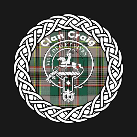 Clan Craig Surname Last Name Tartan Crest Badge Craig