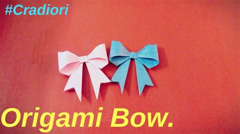 How To Make A Diy Origami Ribbon Paper Bow Step By Step Tutorial Youtube