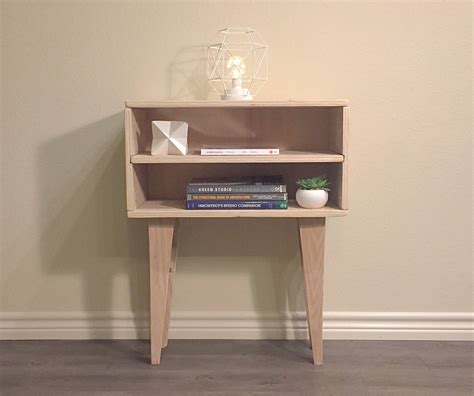 Plywood Nightstand Etsy