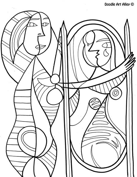 famous art work coloring pages classroom doodles