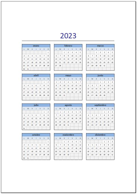 Calendario 2023 En Excel • Excel Total