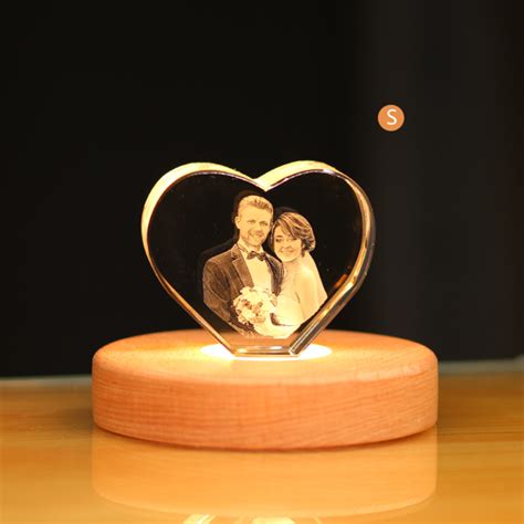 3D Laser Crystal Gift In Heart Personalized Gifts Engraved Gifts