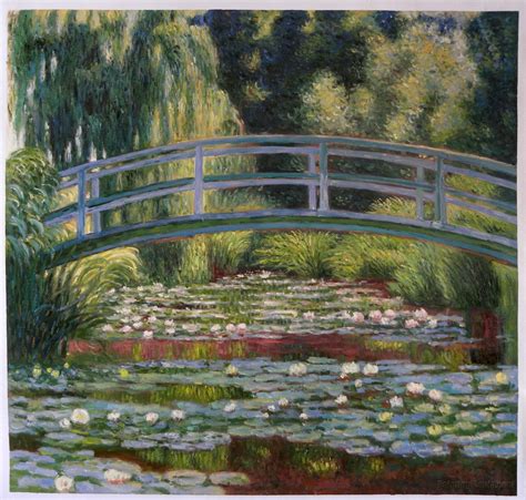 The Japanese Footbridge And The Water Lily Pool Giverny By Claude