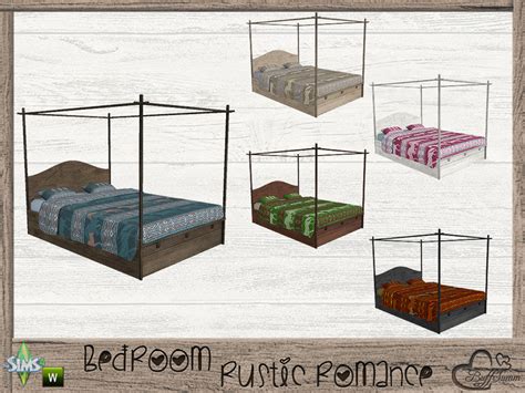 The Sims Resource Bedroom Rustic Romance Doublebed