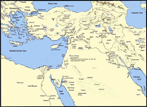 Ancient Map Of The Middle East