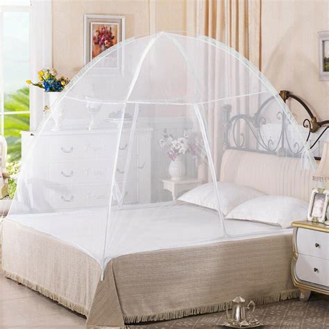 White Portable Folding Home Anti Zipper Bed Mosquito Net 800 X 730 X 590