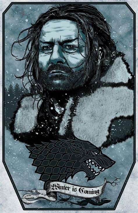 Winter Is Coming One Of A Triptych Of Game Of Thrones House Banner